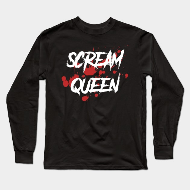 Scream Queen Horror Movie Fanatic Long Sleeve T-Shirt by YeCurisoityShoppe